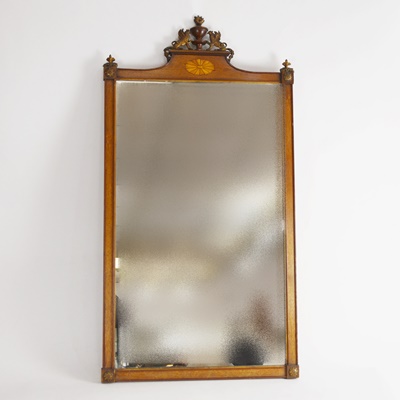 Antique American Federal Period Wood Wall Mirror
