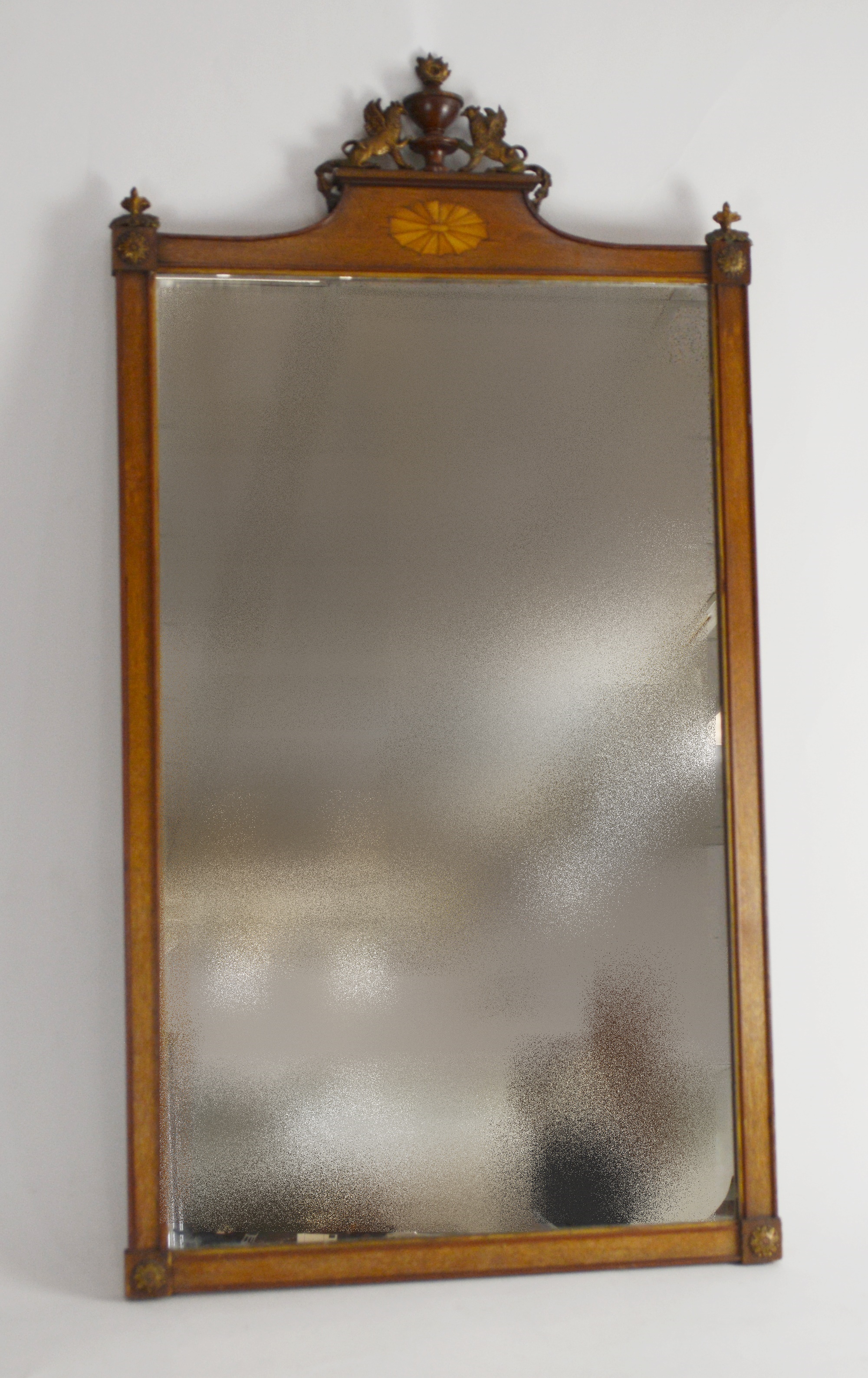 Antique American Federal Period Wood Wall Mirror