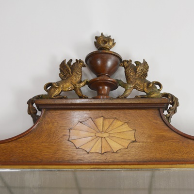 Antique American Federal Period Wood Wall Mirror