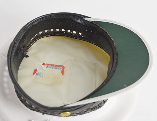 Vintage White With Black Wicker Hat