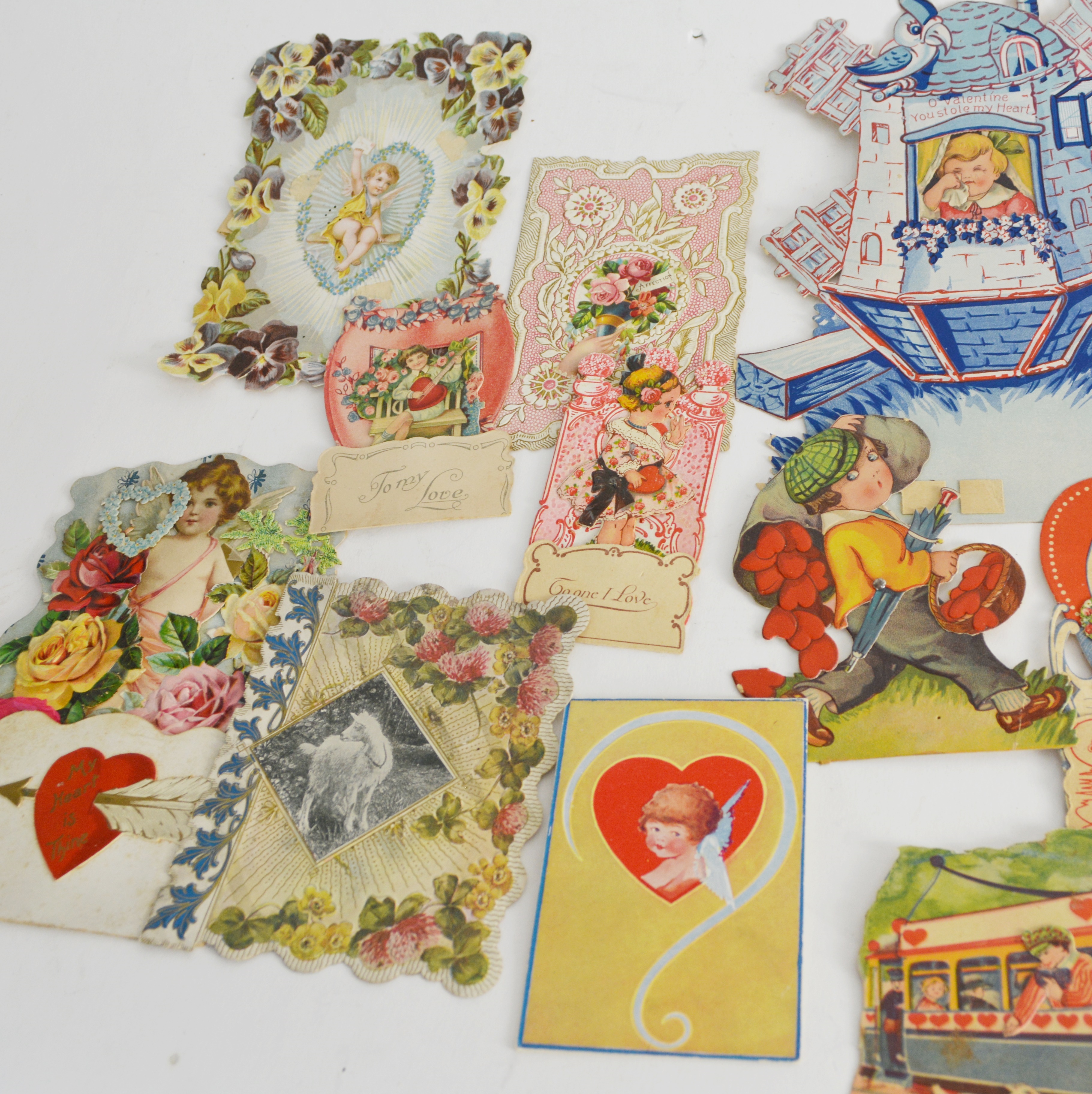 Antique Card Collection, Mostly Valentines