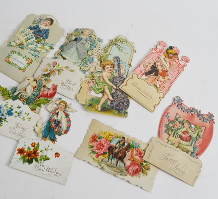 Antique Card Collection, Mostly Valentines