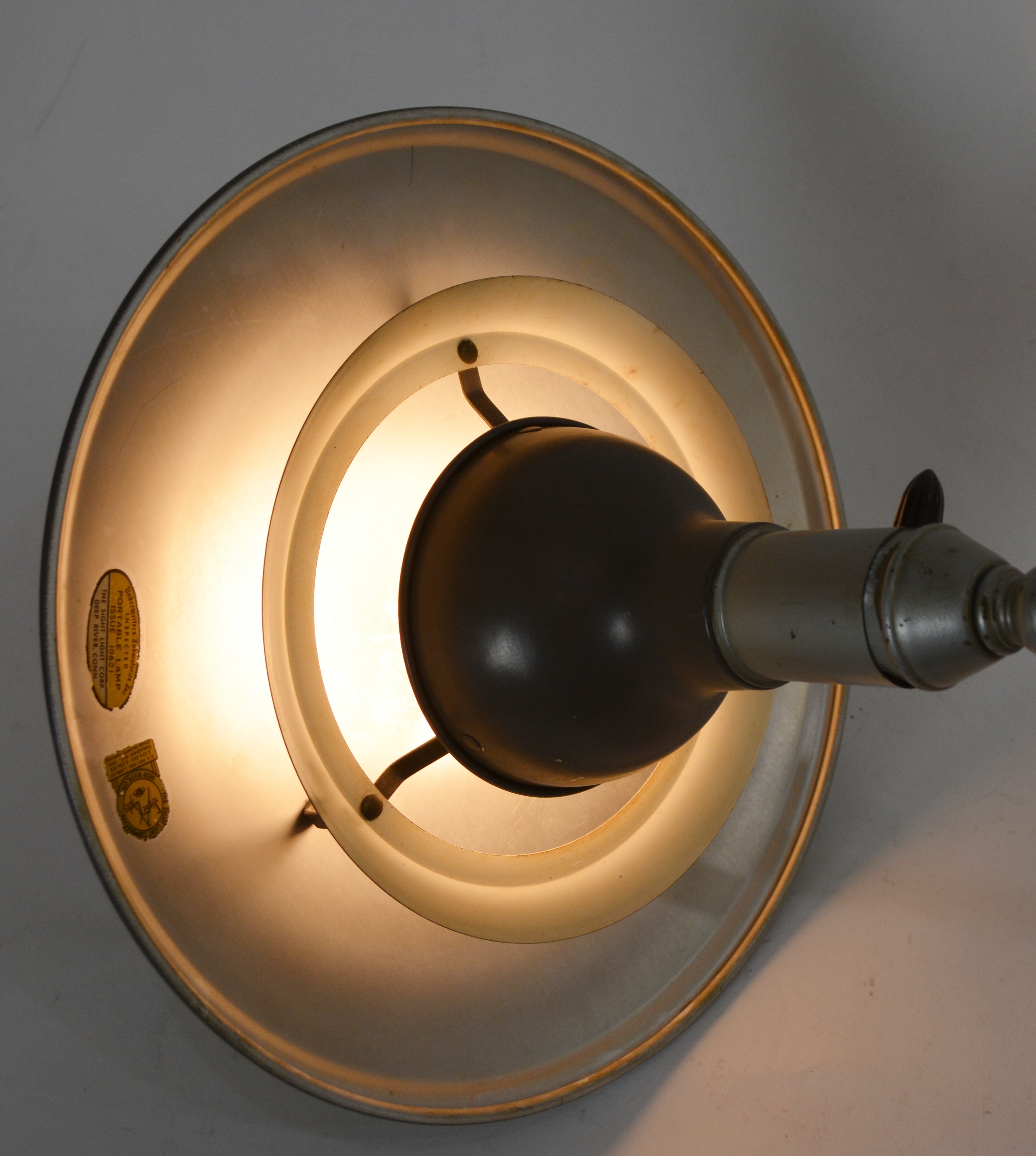 Vintage Metal Desk Light by Sight Light Corporation