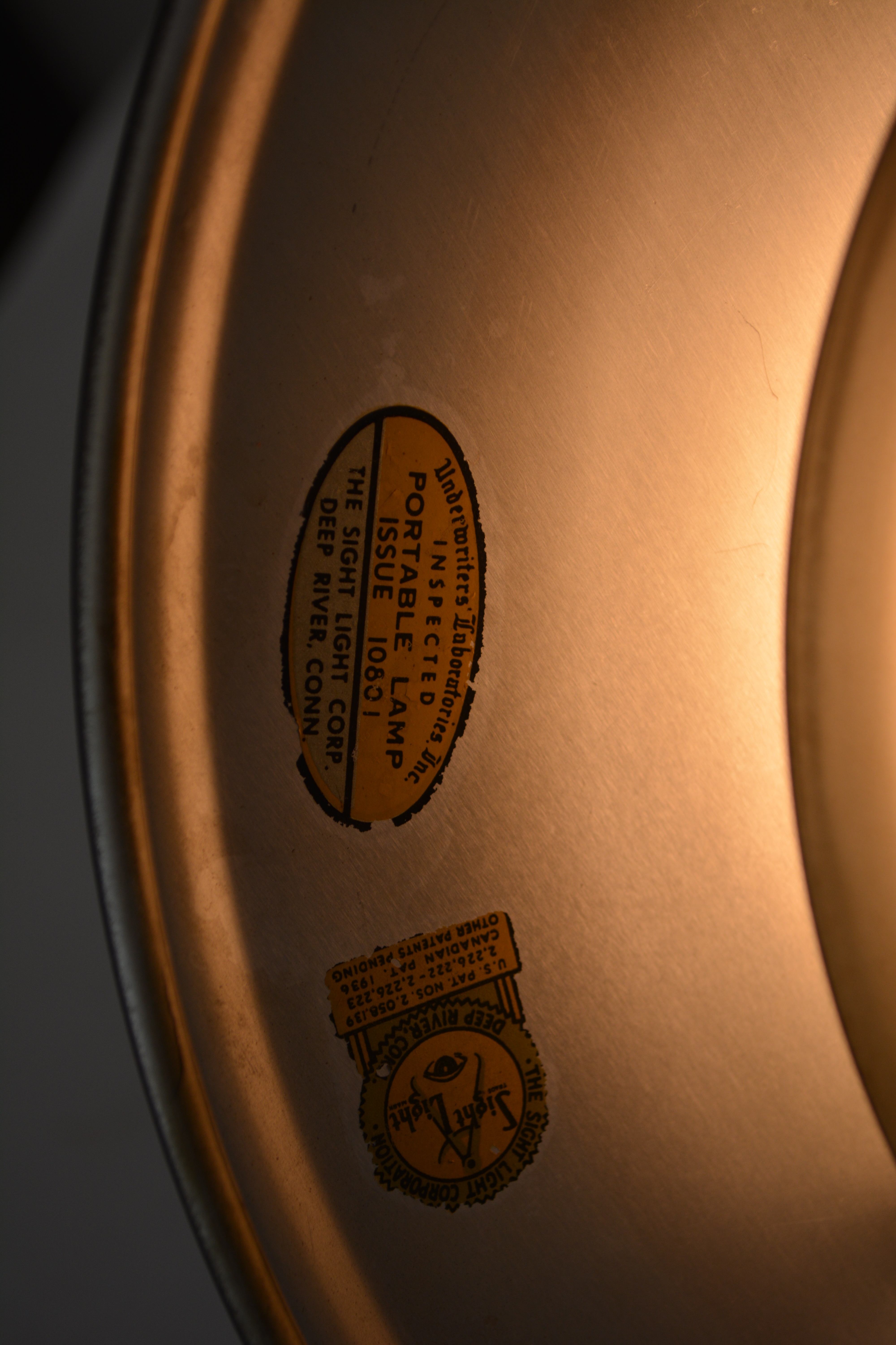 Vintage Metal Desk Light by Sight Light Corporation