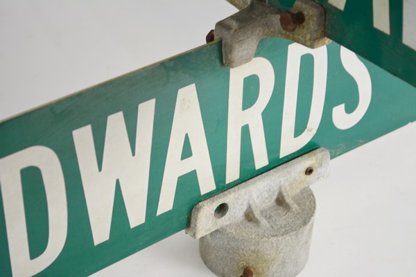 Erie Avenue and Edwards Road Street Sign