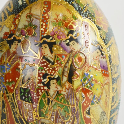 Chinese Satsuma Style Earthenware Egg