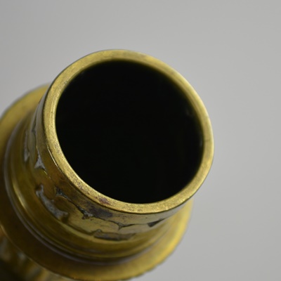 Vintage Griffin Cast Brass Candlestick