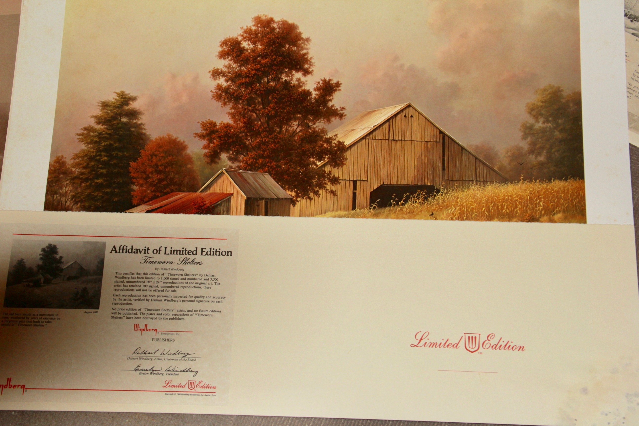 Collection of Dalhart Windberg Offset Lithographs of Landscapes