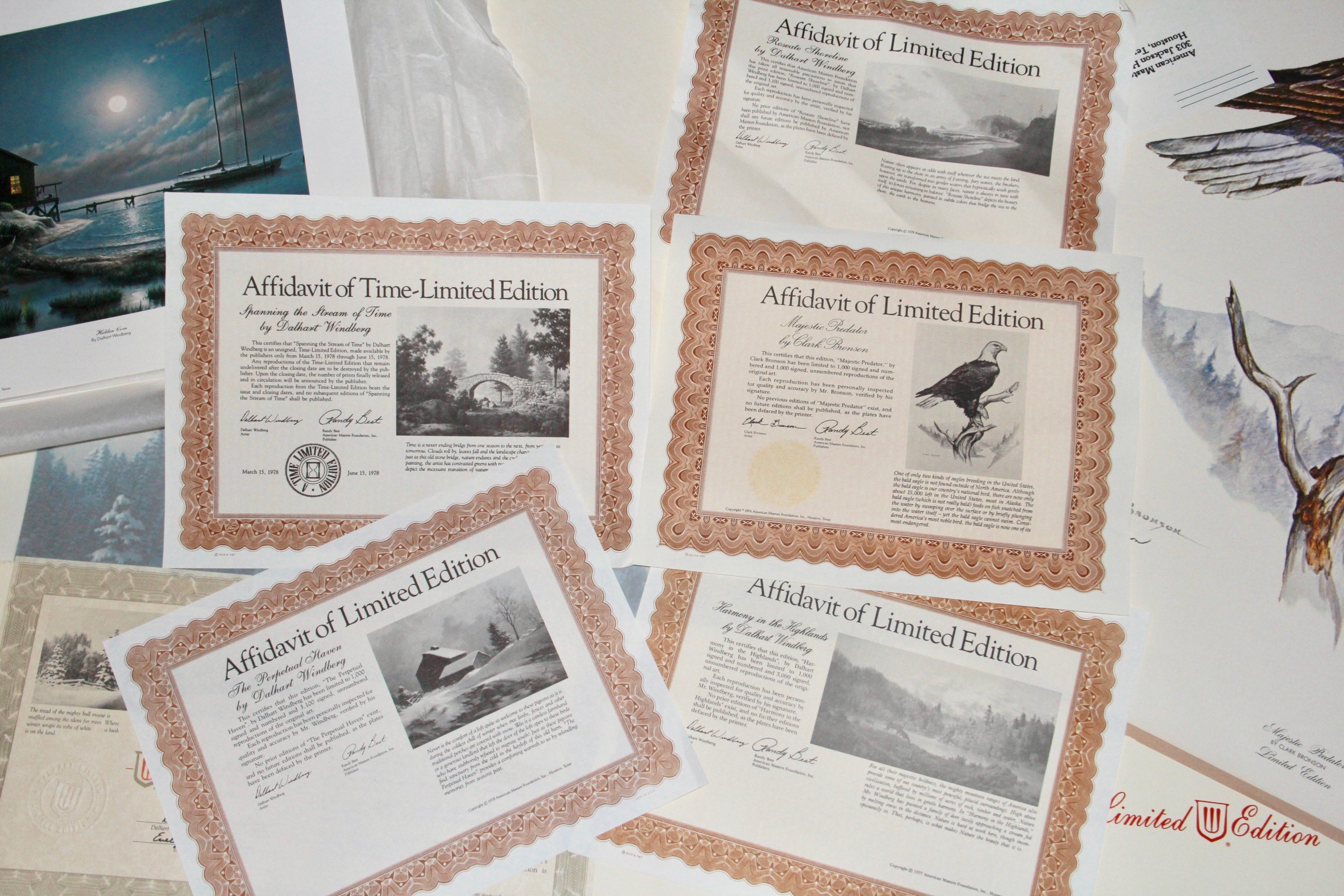 Collection of Dalhart Windberg Offset Lithographs of Landscapes