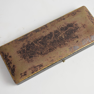 Antique Mother of Pearl Handle Serving Set With Sterling Fork