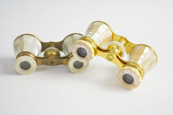 Two Pair of LeMaire Paris Vintage Mother of Pearl Opera Glasses