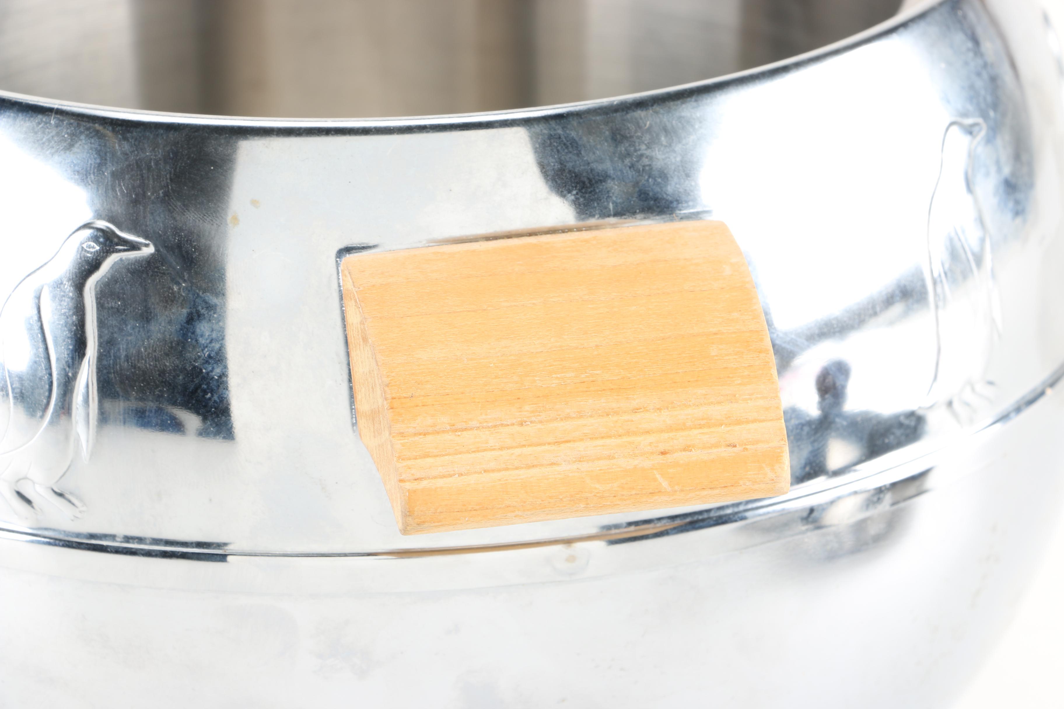 Art Deco Style West Bend Penguin Co Ice Bucket With Bakelite Style Knob