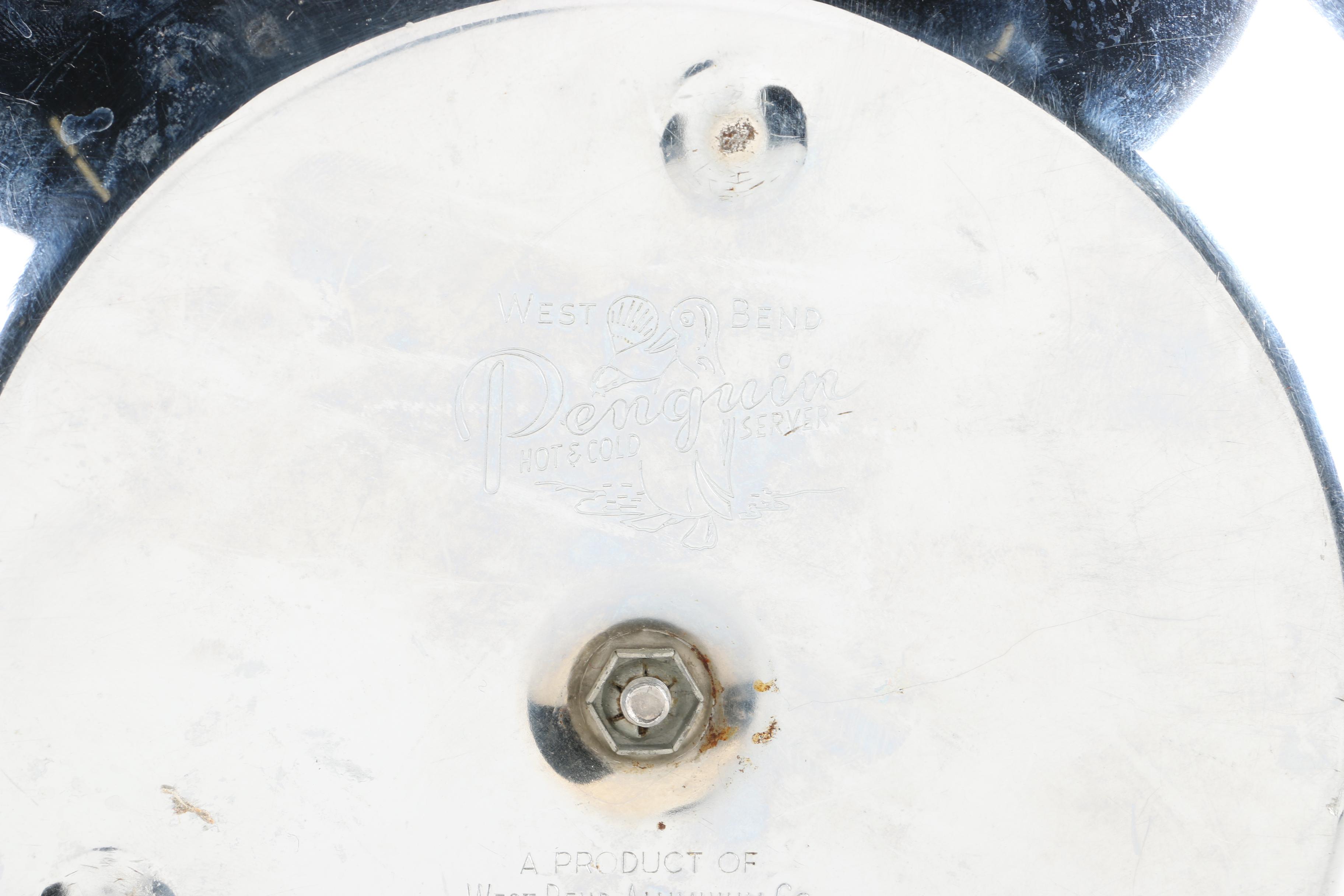 Art Deco Style West Bend Penguin Co Ice Bucket With Bakelite Style Knob