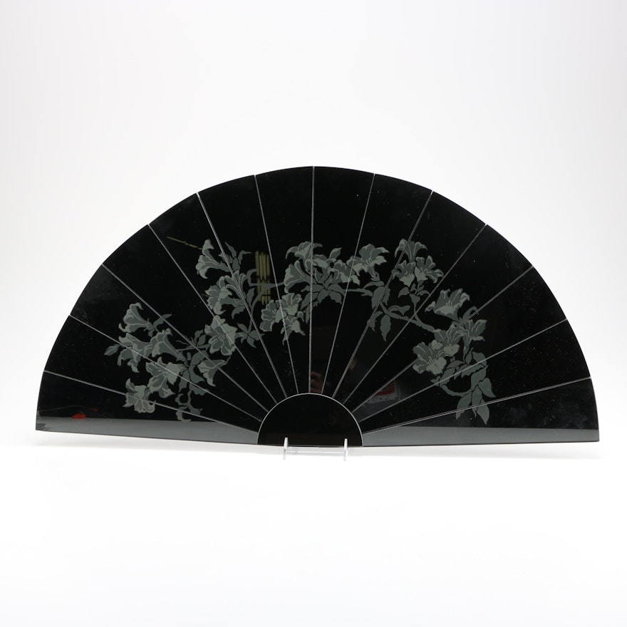 Tinted Glass Fan Style Wall Decor