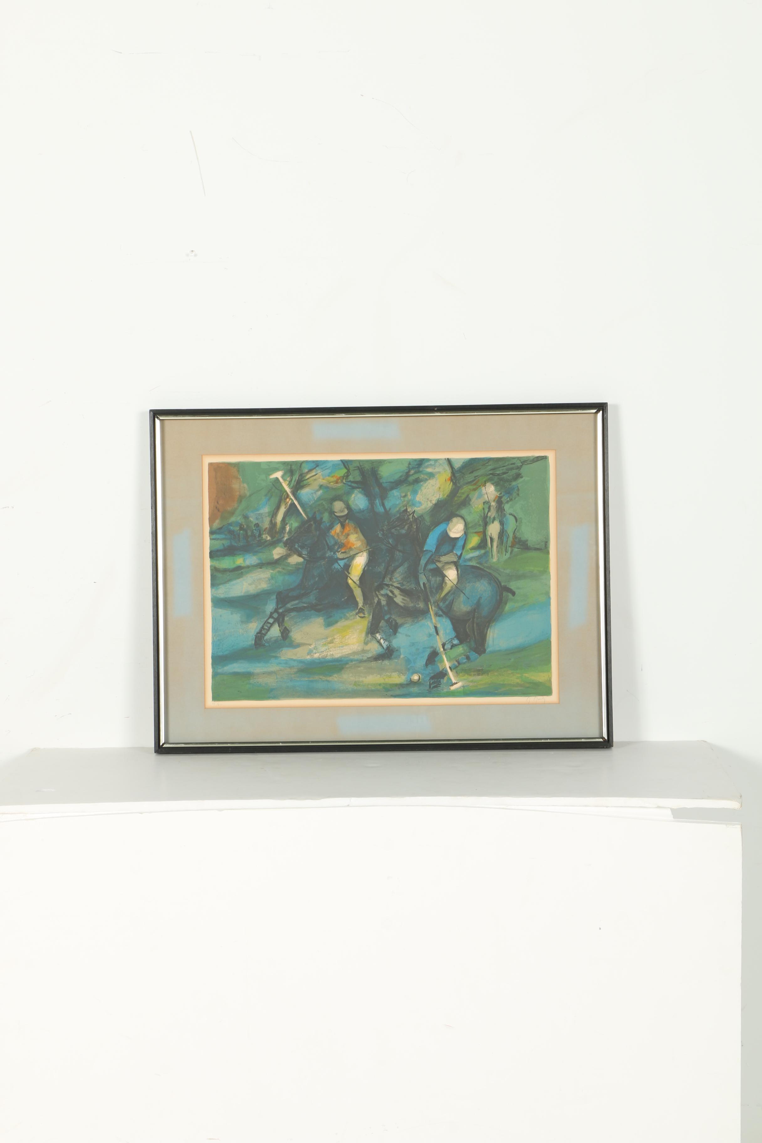 Marcel Mouly Signed Limited Edition Lithograph "Polo"