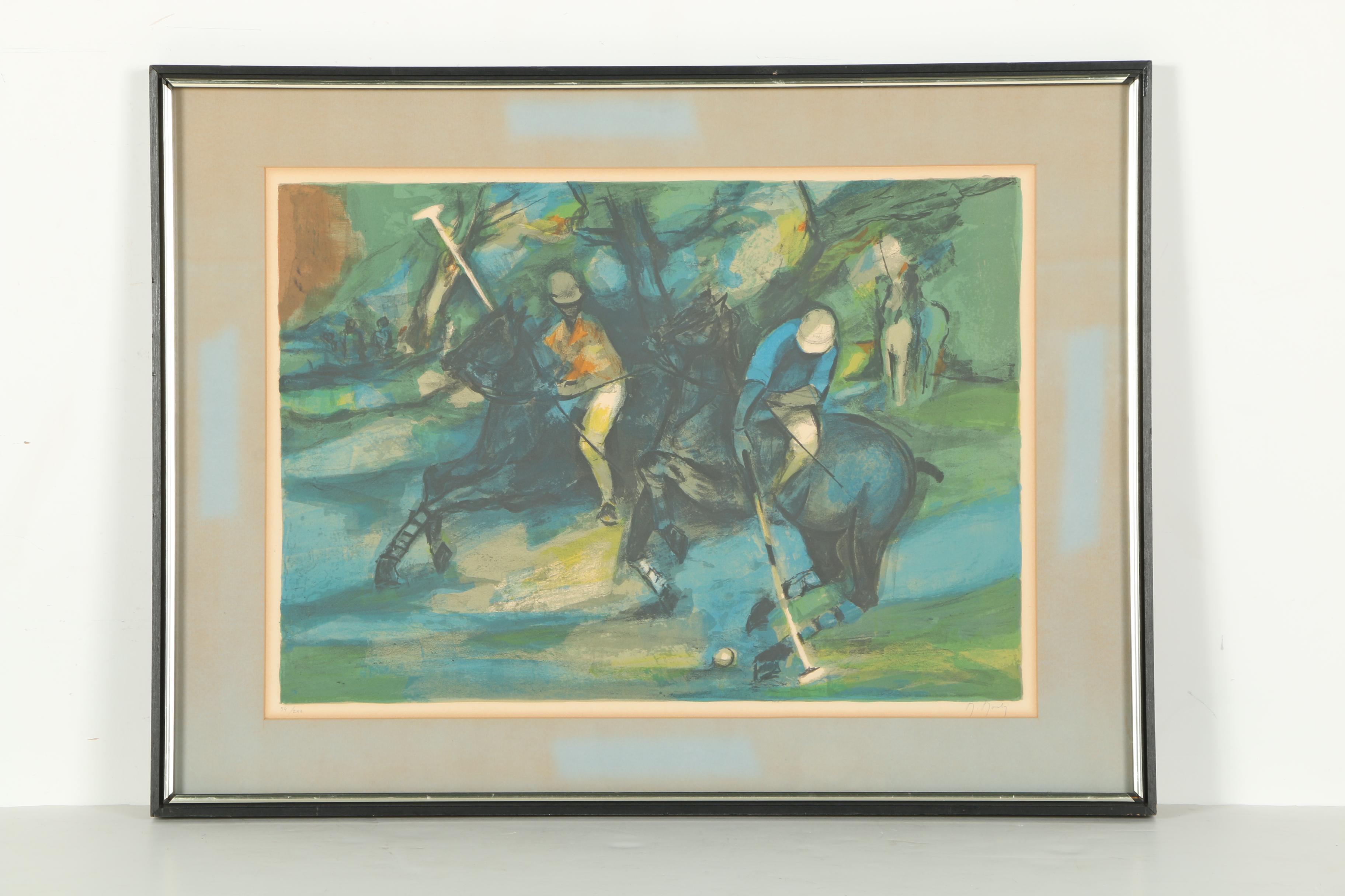 Marcel Mouly Signed Limited Edition Lithograph "Polo"