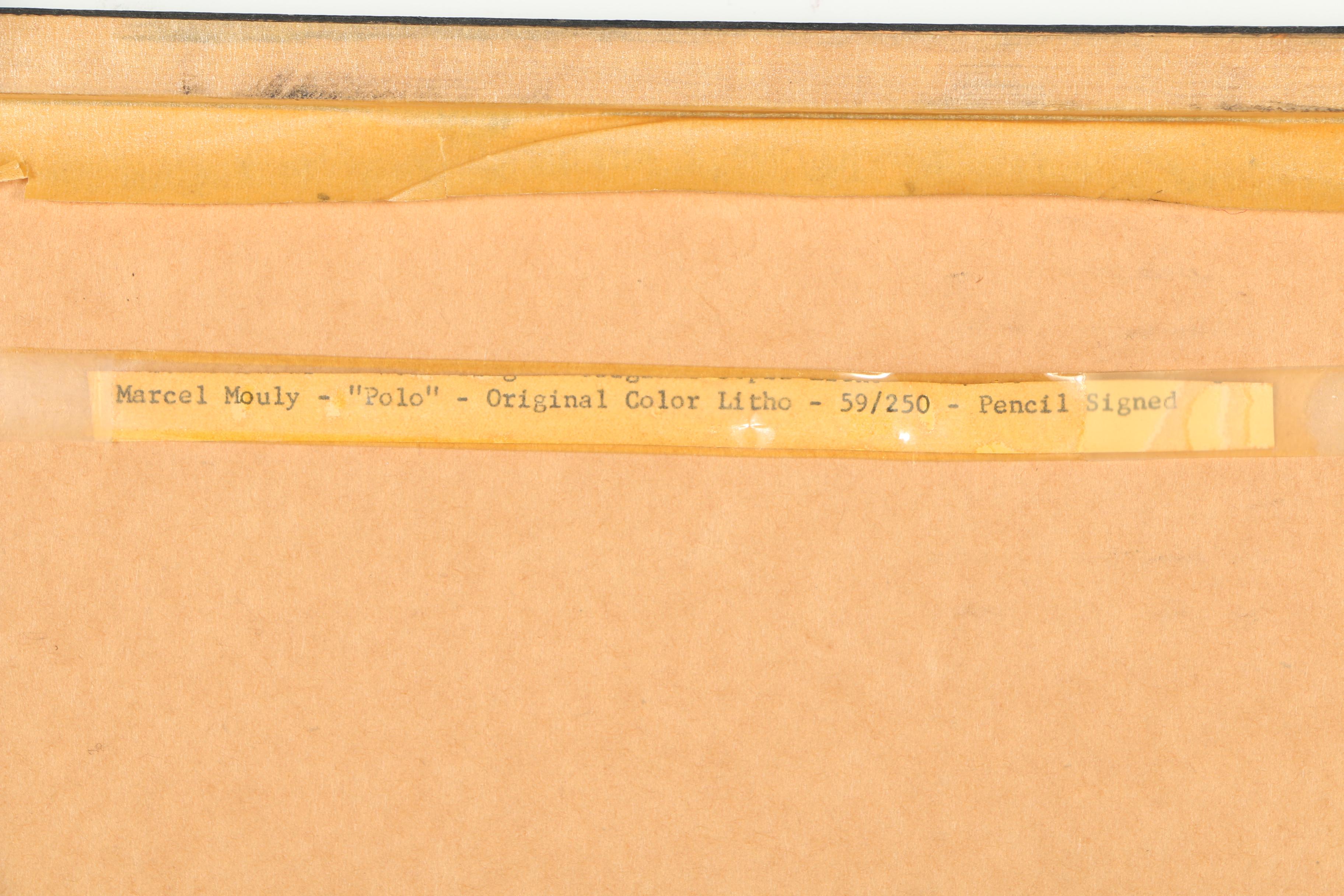 Marcel Mouly Signed Limited Edition Lithograph "Polo"