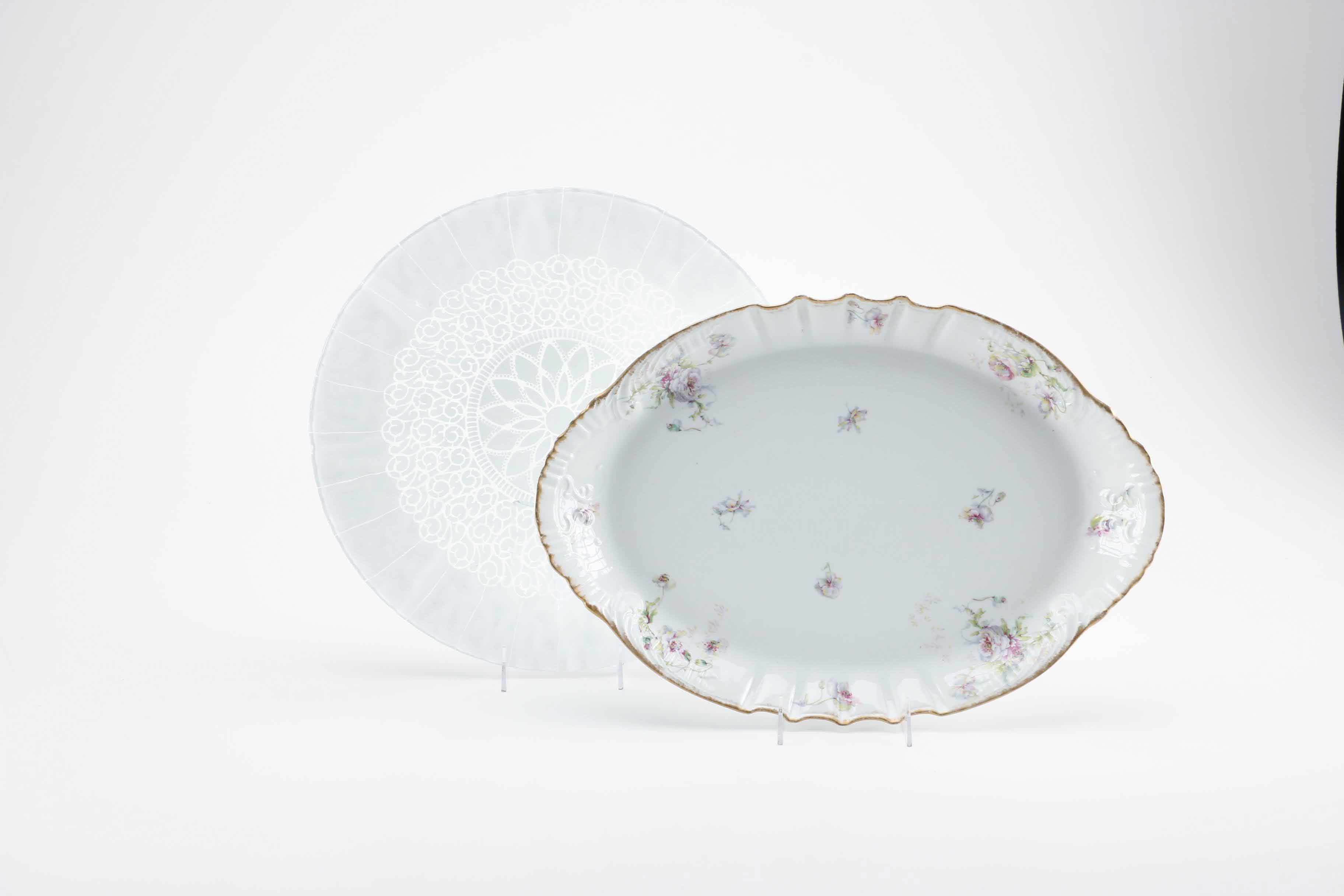 Two Serving Trays Featuring Limoges