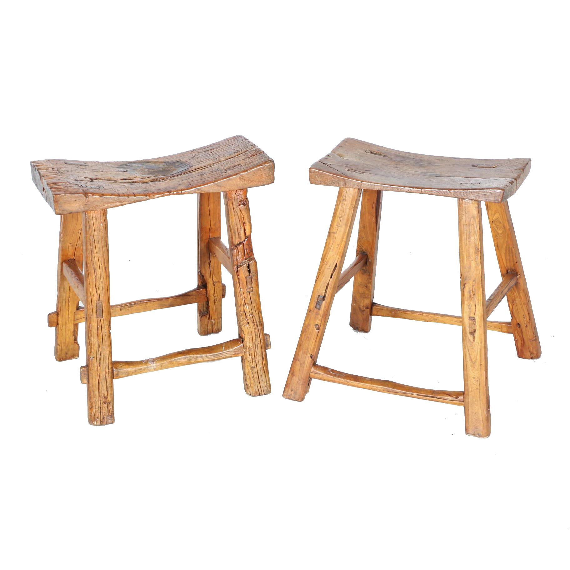 Vintage Oak Stools