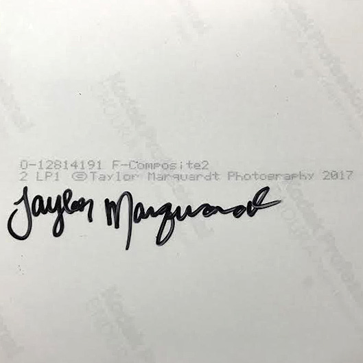 Taylor Marquardt Original Signed Metallic Composite Photograph