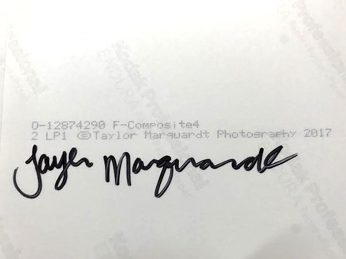 Taylor Marquardt Original Signed Metallic Composite Photograph
