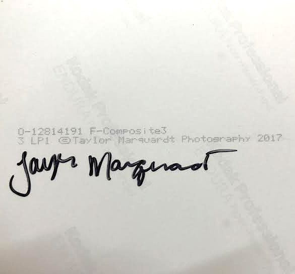 Taylor Marquardt Original Signed Metallic Composite Photograph