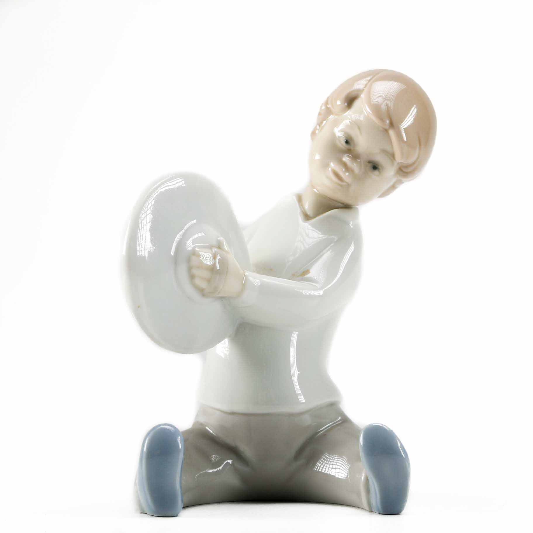 Lladró "Boy With Cymbals" Porcelain Figurine