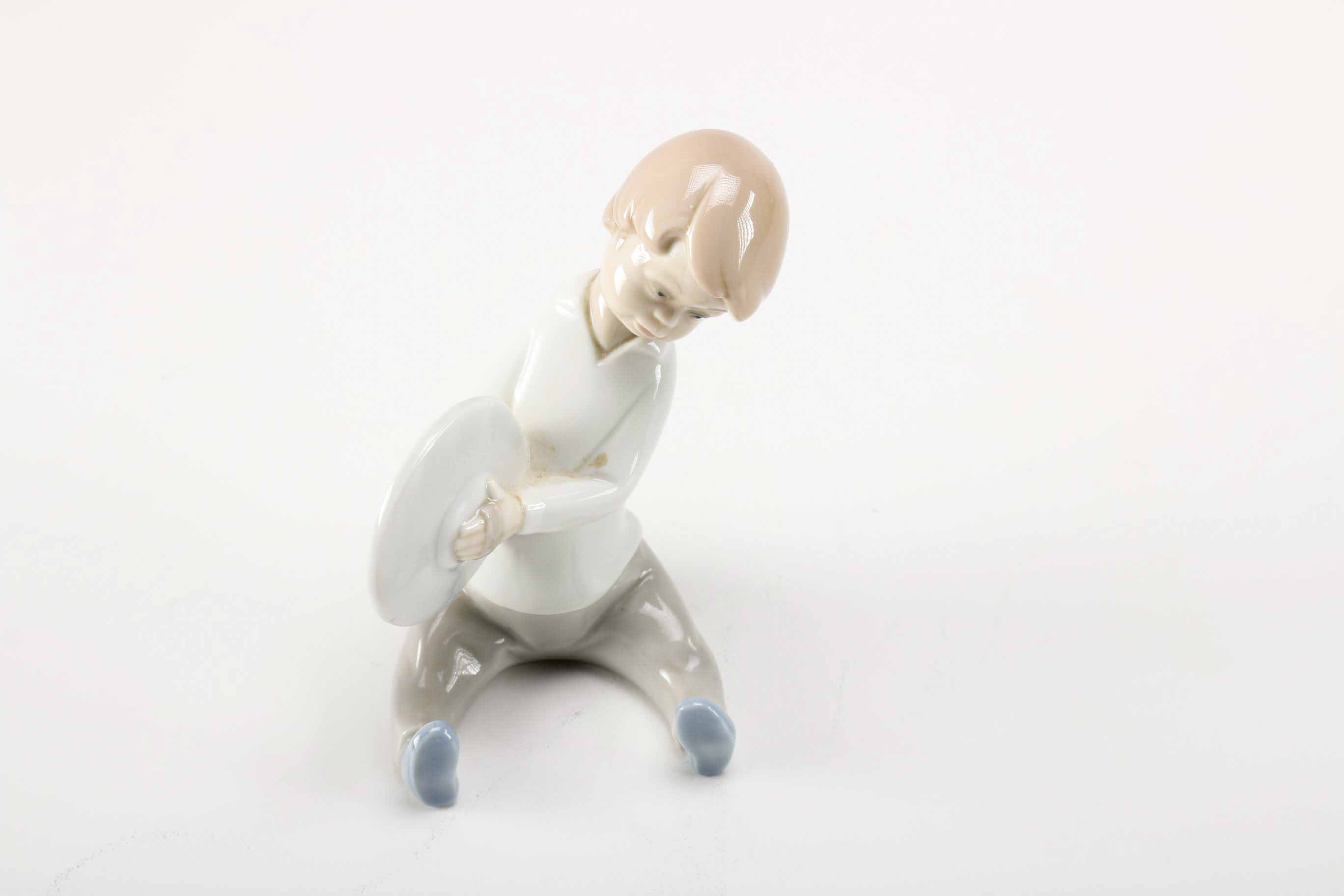 Lladró "Boy With Cymbals" Porcelain Figurine