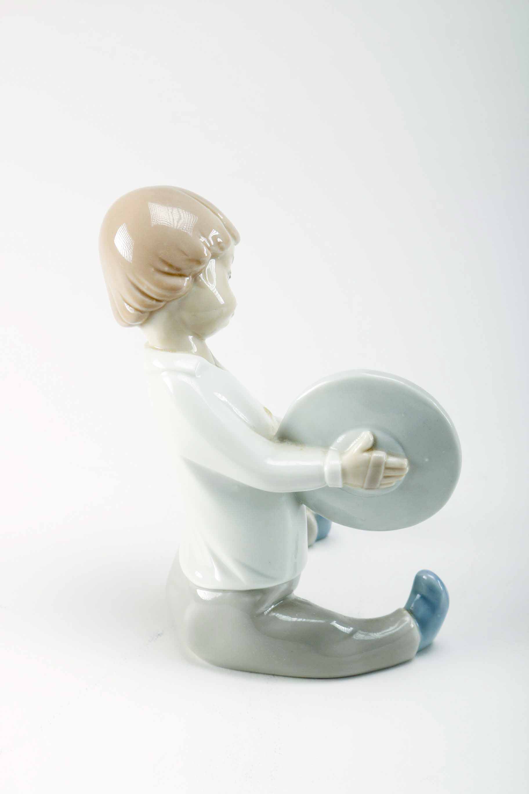 Lladró "Boy With Cymbals" Porcelain Figurine