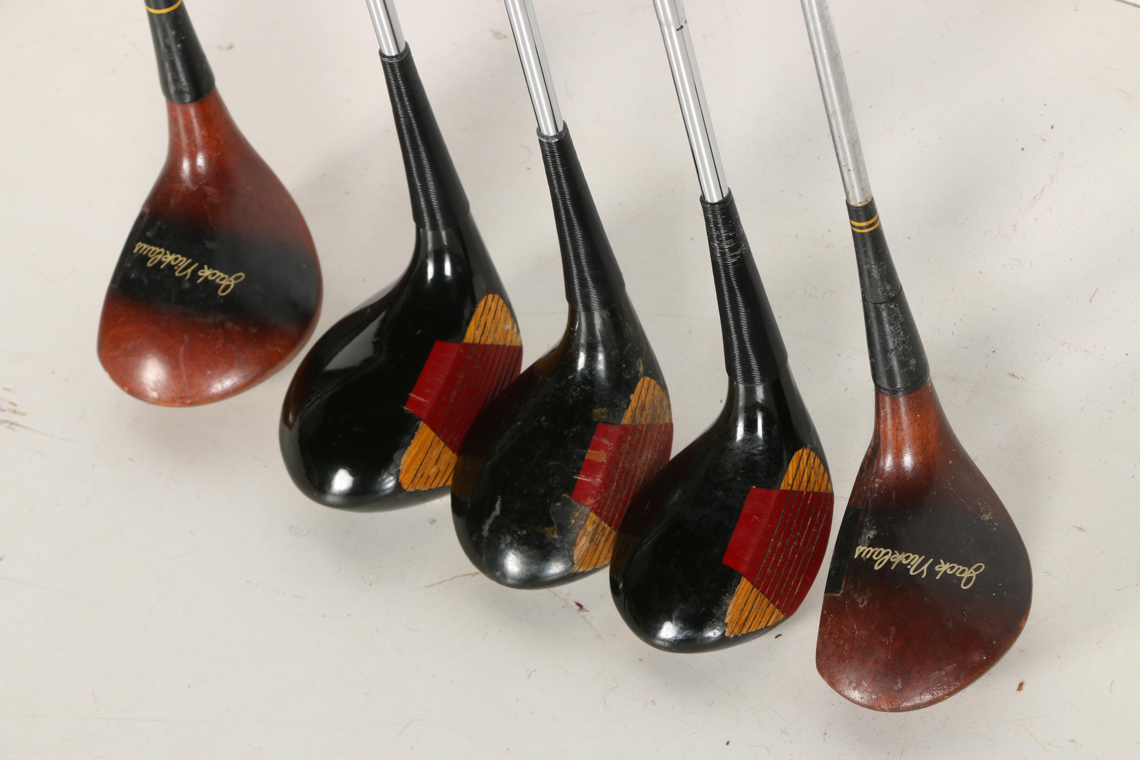 Golf Bag and Clubs Including Wilson Wood and Iron Sets