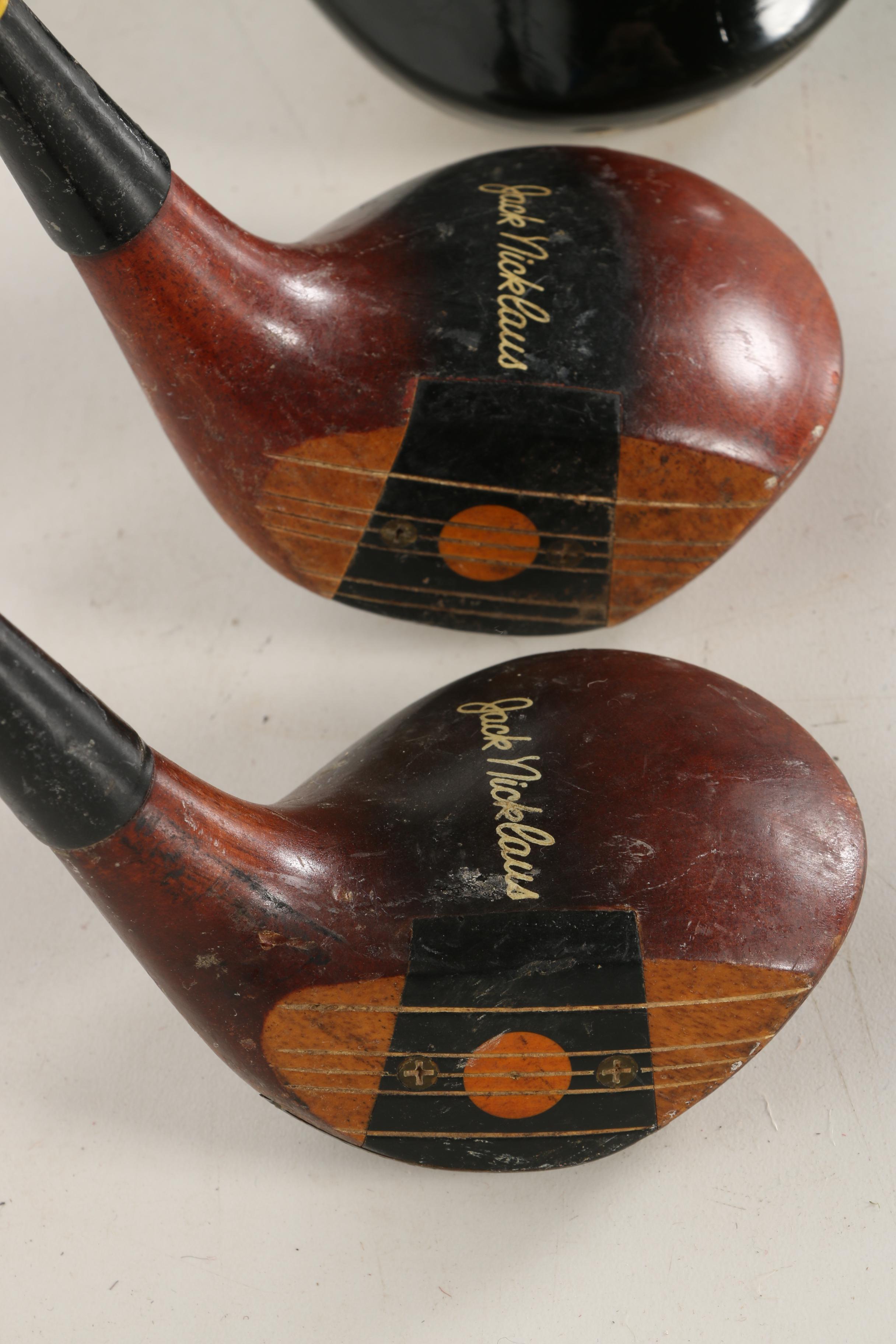 Golf Bag and Clubs Including Wilson Wood and Iron Sets