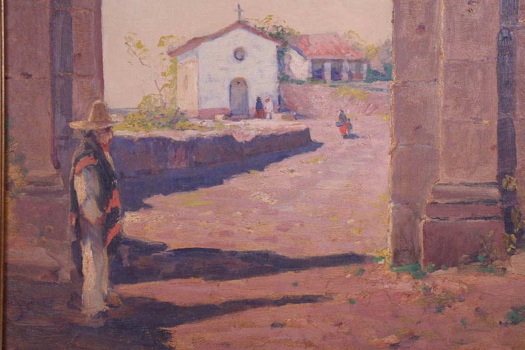 Excellent Anthony Thieme Oil on Canvas Painting of Mexican Scene