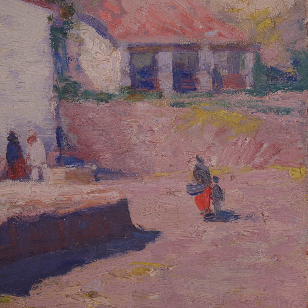 Excellent Anthony Thieme Oil on Canvas Painting of Mexican Scene