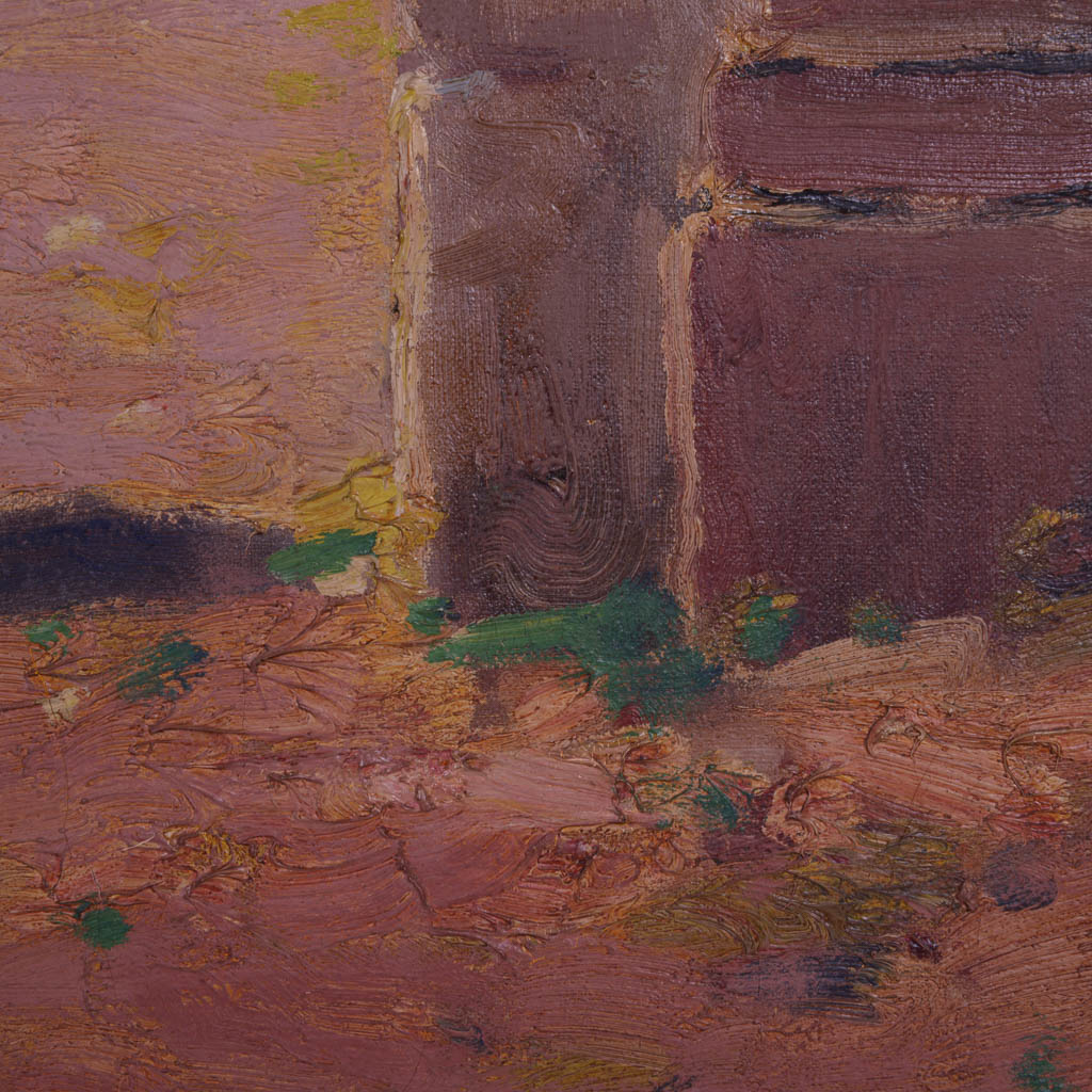 Excellent Anthony Thieme Oil on Canvas Painting of Mexican Scene