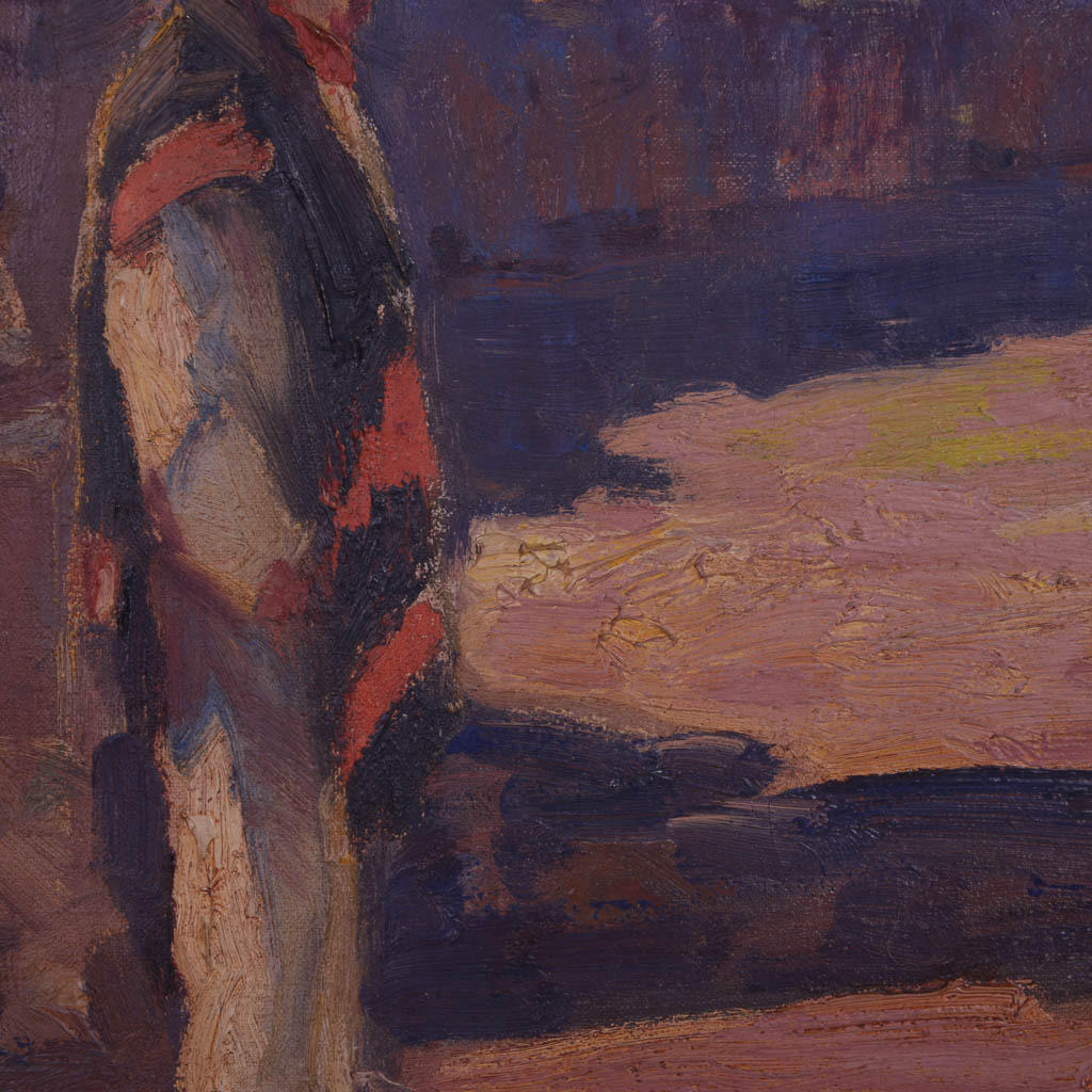 Excellent Anthony Thieme Oil on Canvas Painting of Mexican Scene