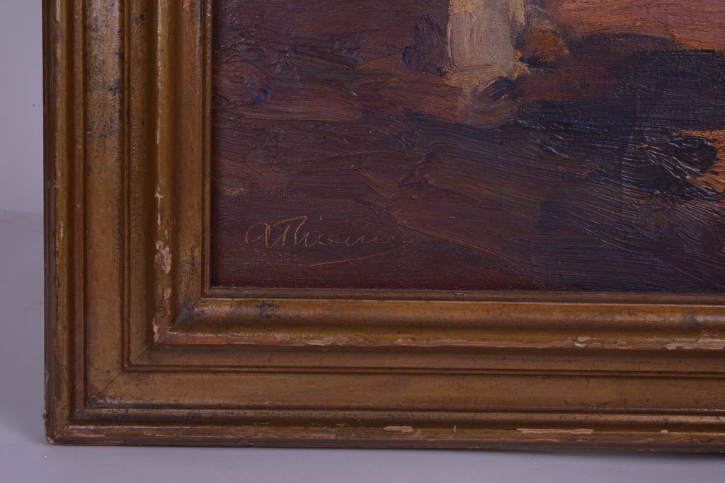 Excellent Anthony Thieme Oil on Canvas Painting of Mexican Scene