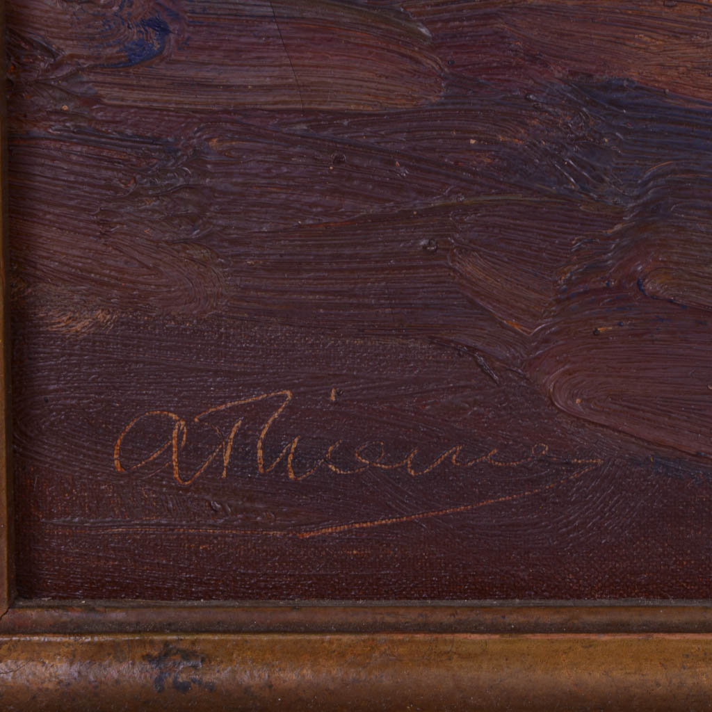 Excellent Anthony Thieme Oil on Canvas Painting of Mexican Scene