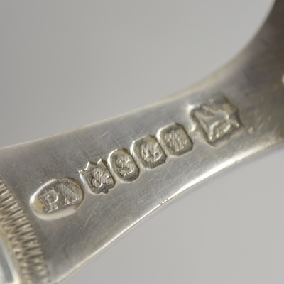 Antique Philip Ashberry & Sons Bakelite Handle, Silver Plated Fork and Knife Set