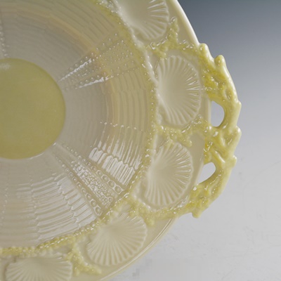 Vintage Belleek Porcelain Cake Plate, Vase, Cream and Sugar