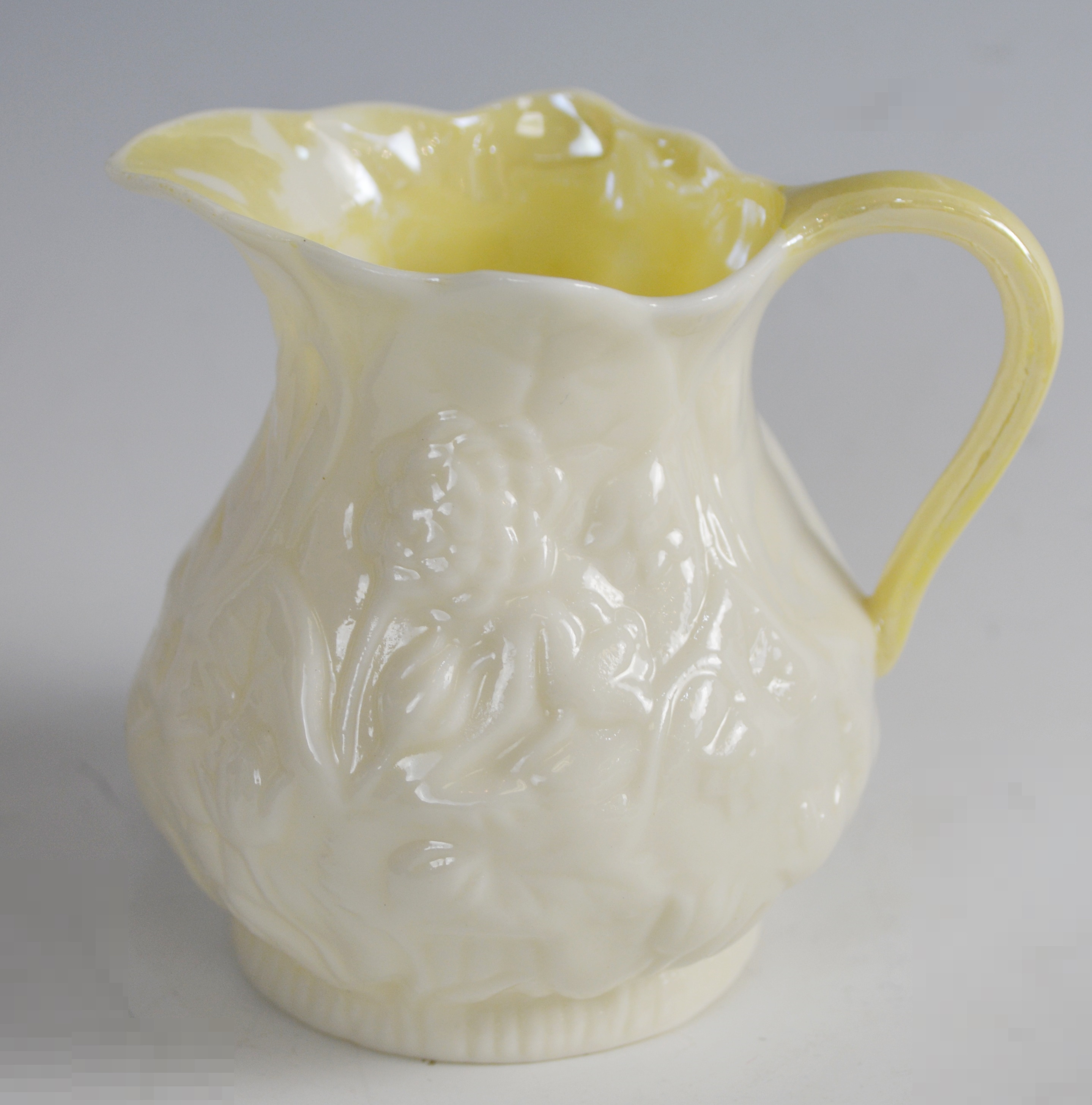 Vintage Belleek Porcelain Cake Plate, Vase, Cream and Sugar