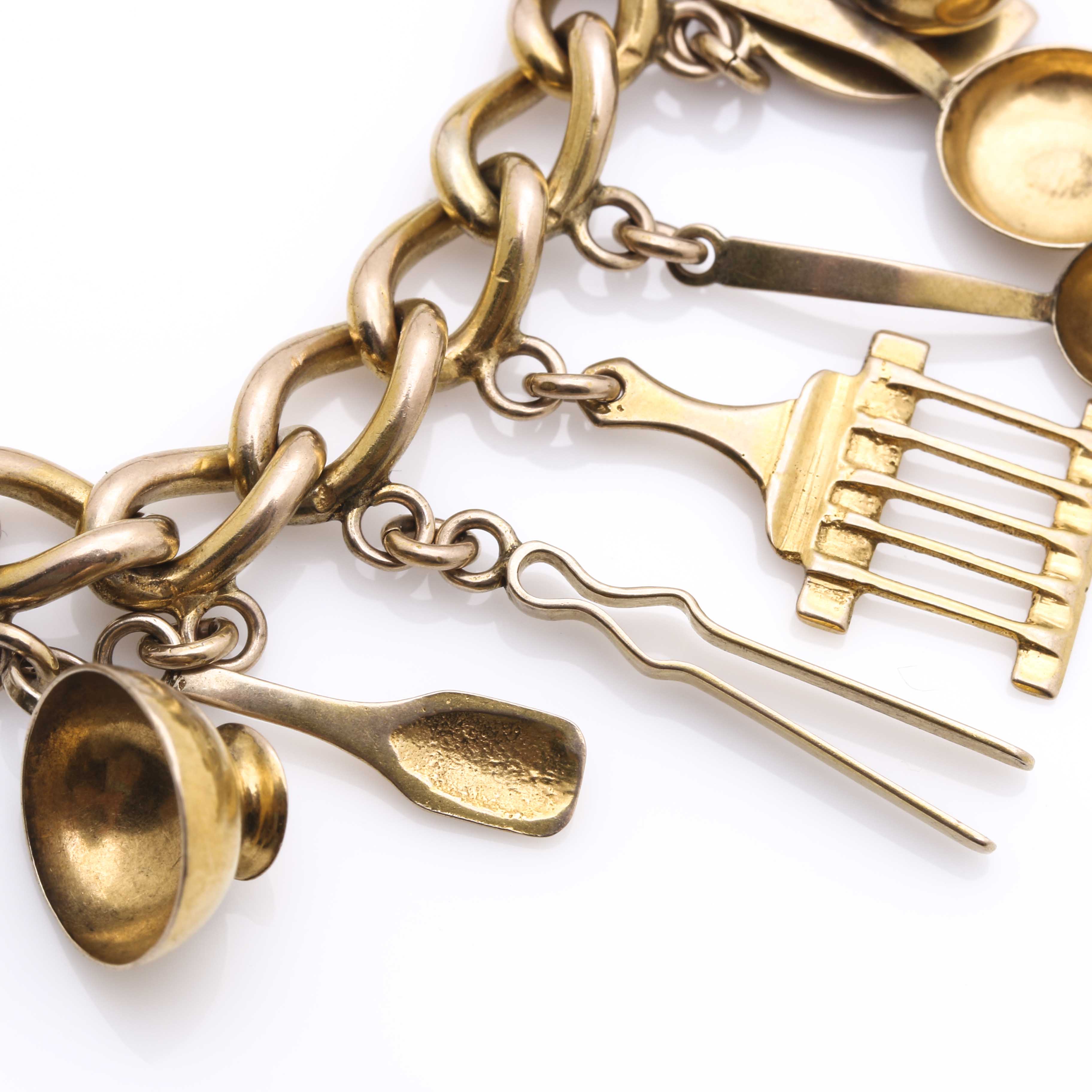 Costume Jewelry Pieces Including Charm Bracelet