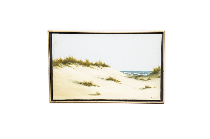 Signed Charles Selmi Oil Painting of Sand Dunes