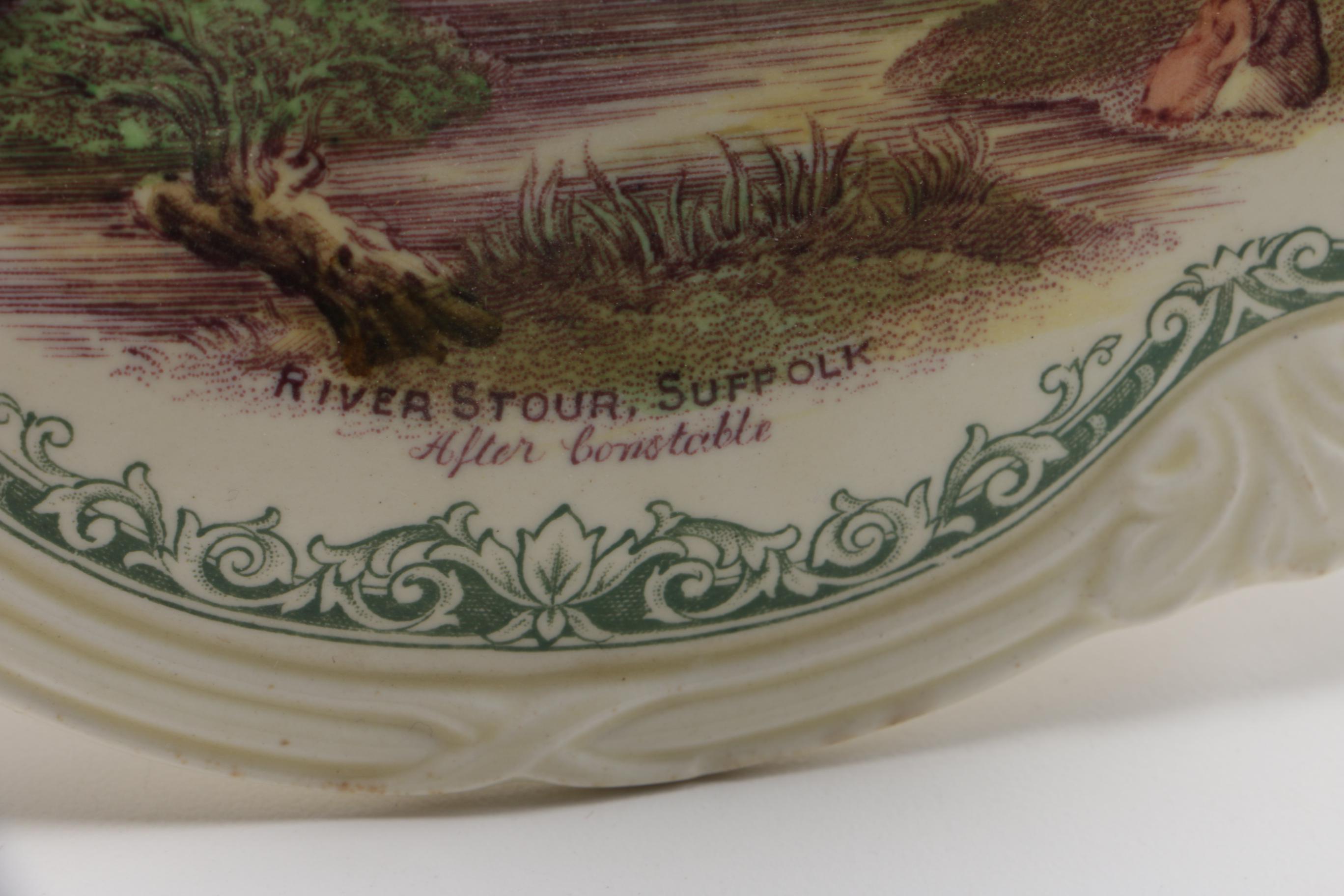 Grindley English Fine Porcelain Covered Dish After Constable