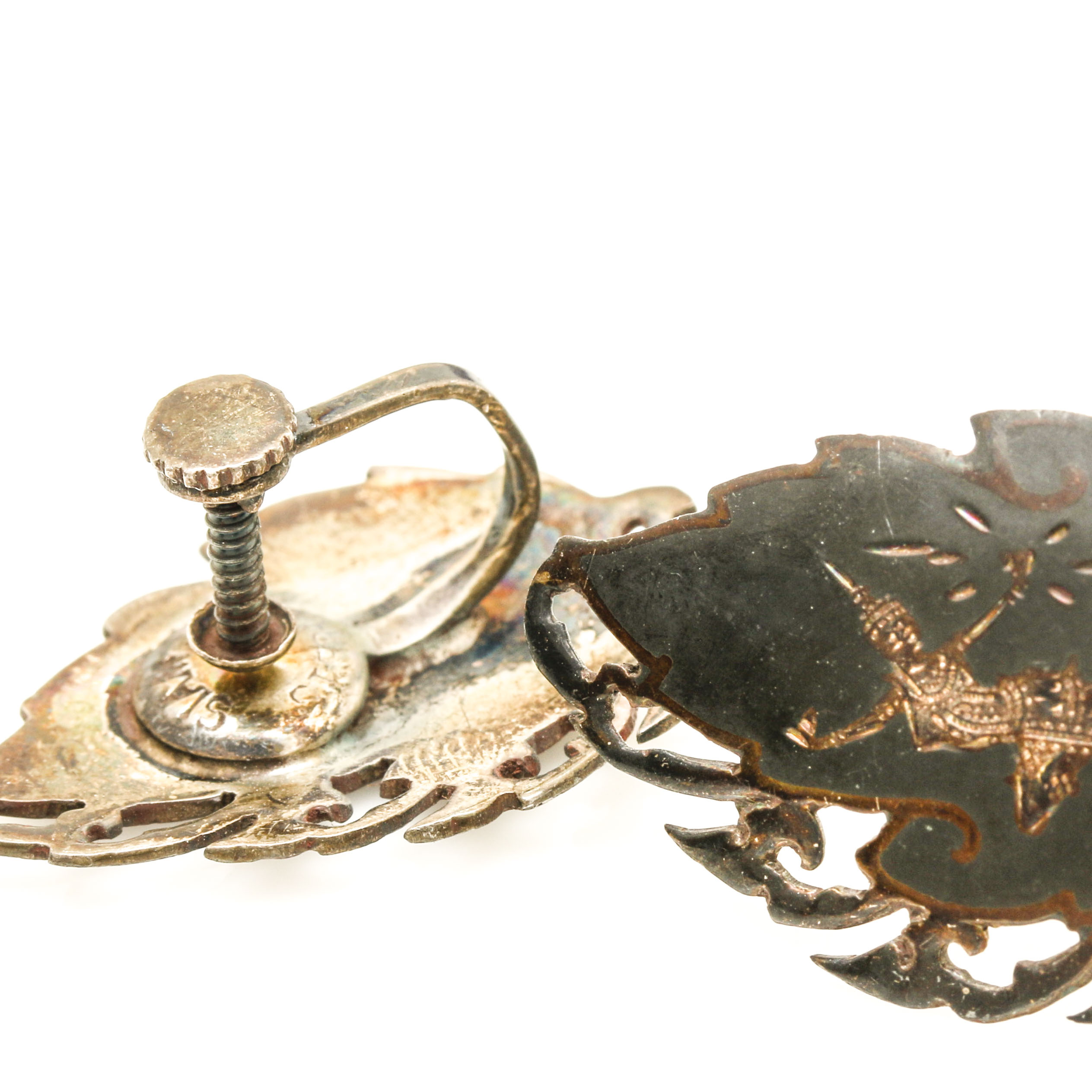 Sterling Silver Costume Jewelry Including Siam Silver Nielloware