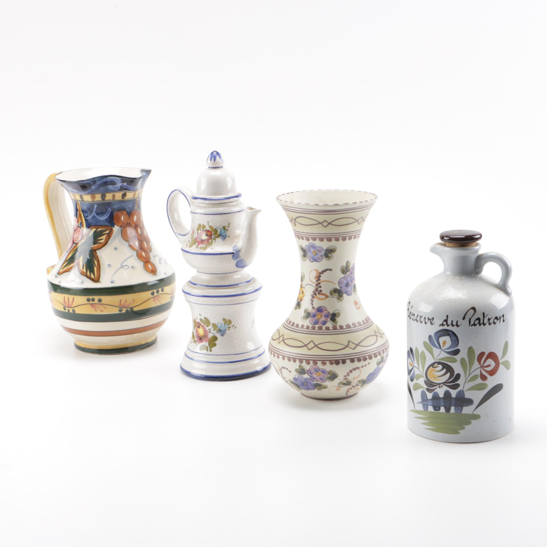 Collection of Pottery Vases