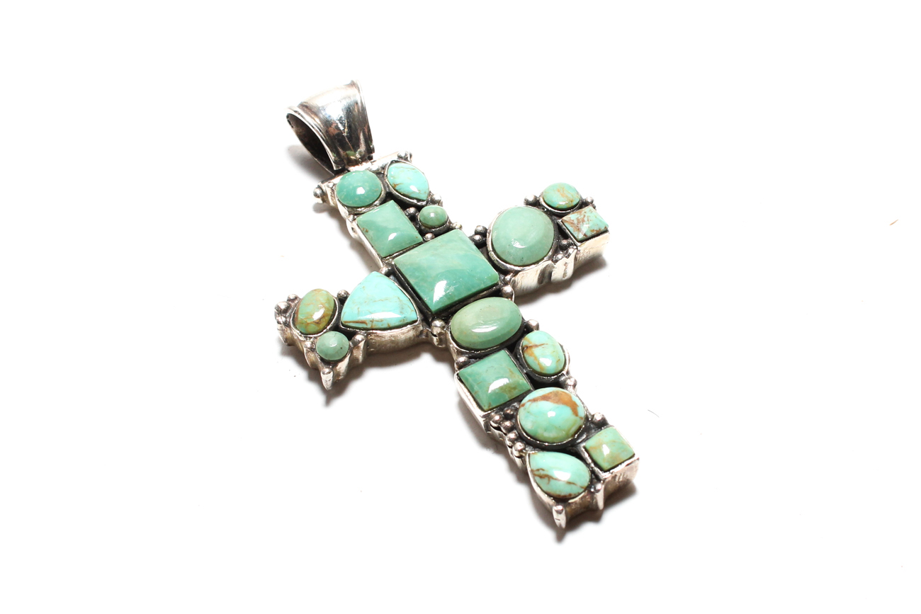 Pair Of Sterling Silver Cross Pendants Including One Sterling Silver Chain