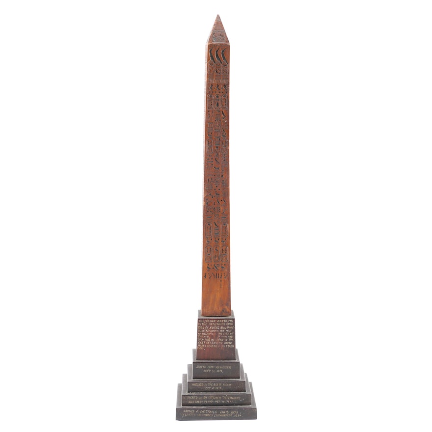 Carved Replica of Cleopatra's Needle Obelisk