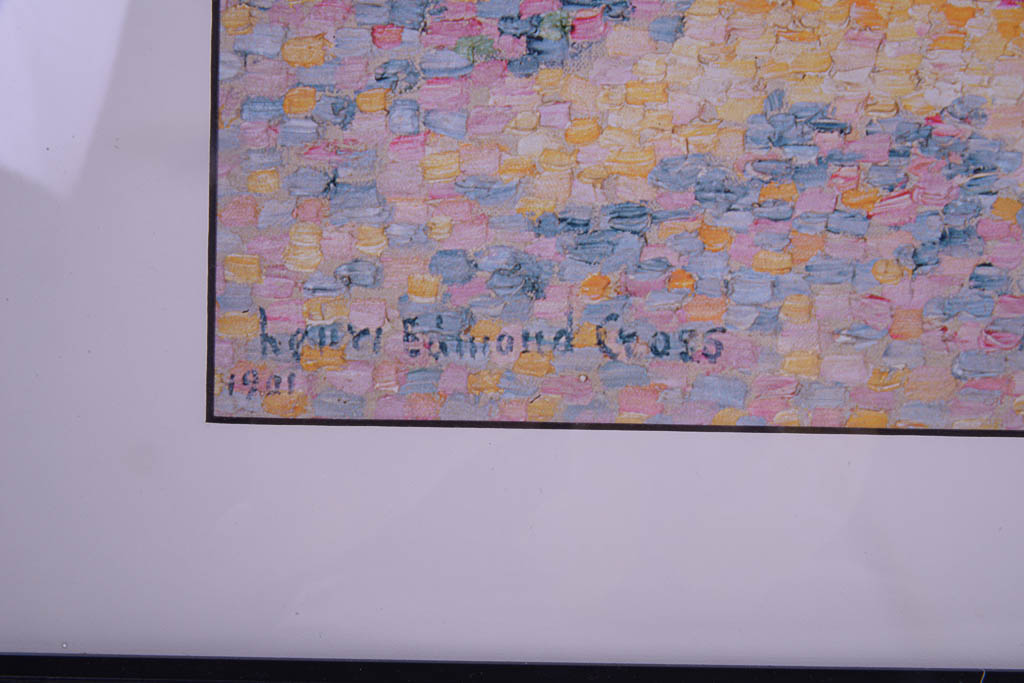 Offset Lithograph of a Pointillism Painting by Henri Edmond Cross