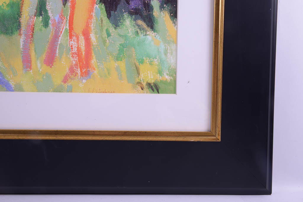 Offset Lithograph of Ernst Ludwig Kirchner's "Nudes Playing Under the Tree"