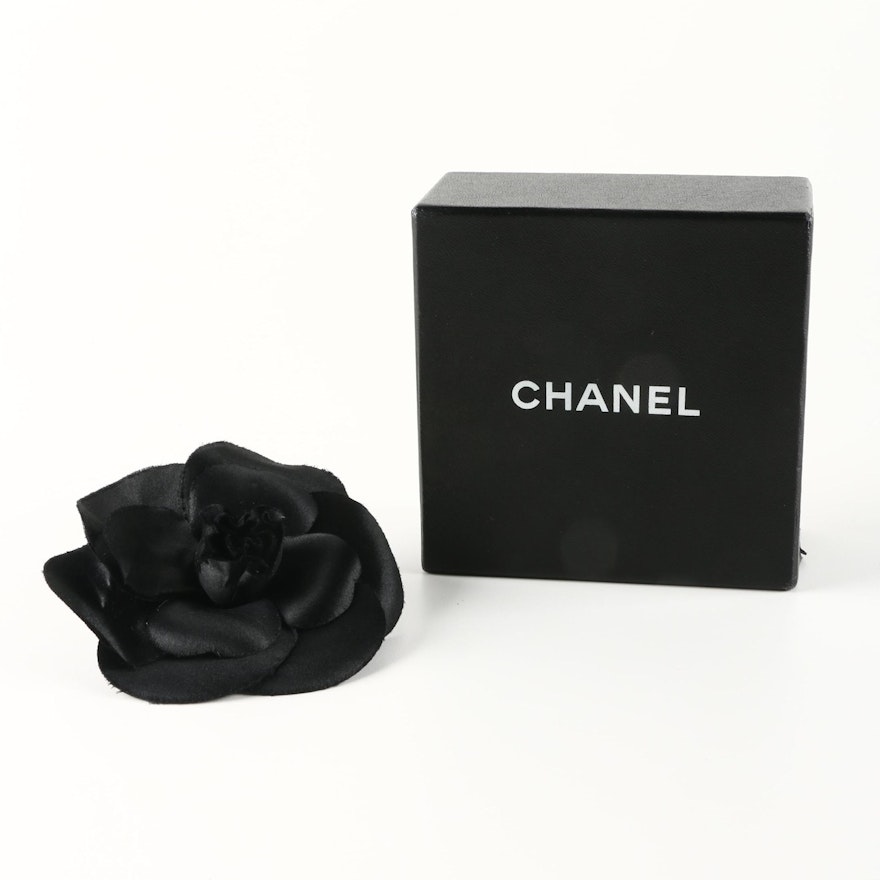 Chanel Camellia Brooch With Box